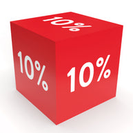 Karton Würfel 10%