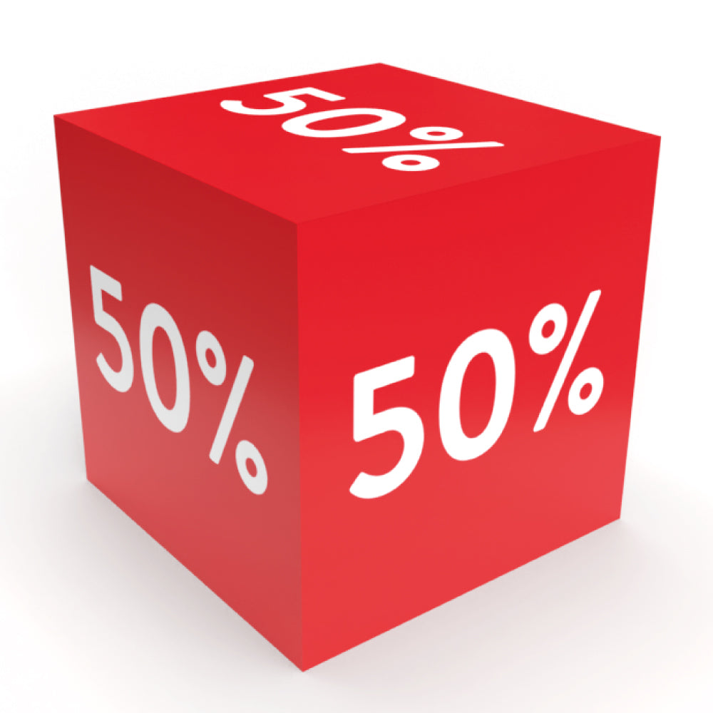 Karton Würfel Sale 50% fertiges Muster