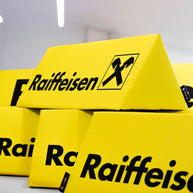 Softbande Dreieck 150x40 für Sponsor