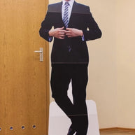 Lebensgroße Figur bedruck