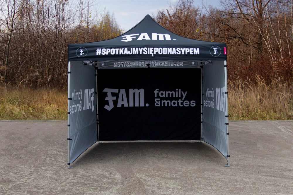 Aluzelt faltbar 3x3 mit Logodruck