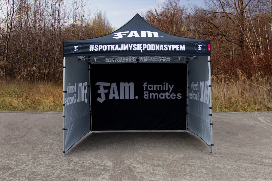 Aluzelt faltbar 3x3 mit Logodruck