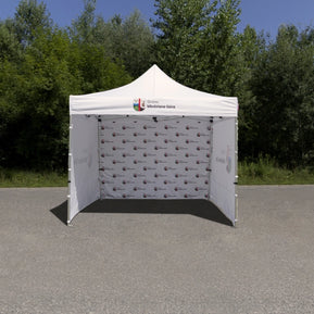 Pavillon 3x3 logo bedruckt mit Rückwand
