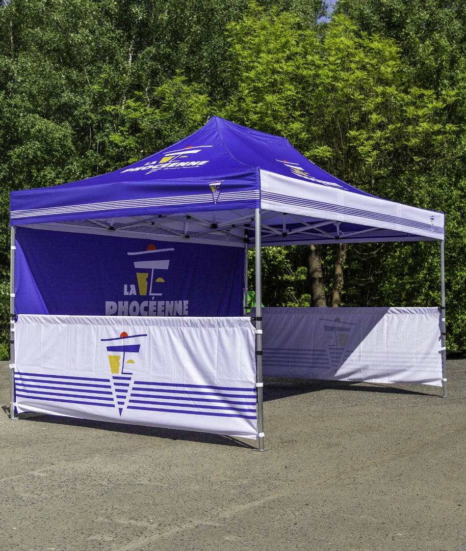 Stadzelt 3x4m mit Halbwand