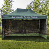 Doppelseitig bedrucktes Faltzelt 3x4m
