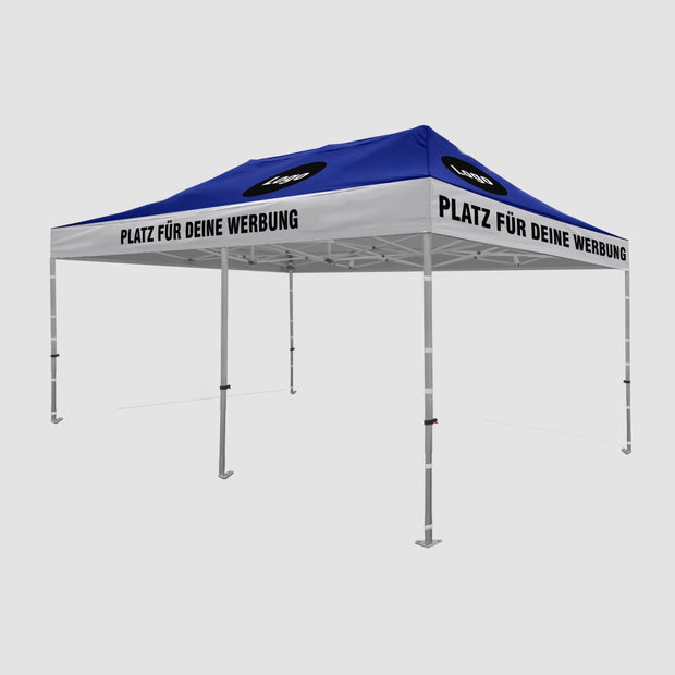 Promo Faltpavillon 3x6 mit bedrucktem Dach