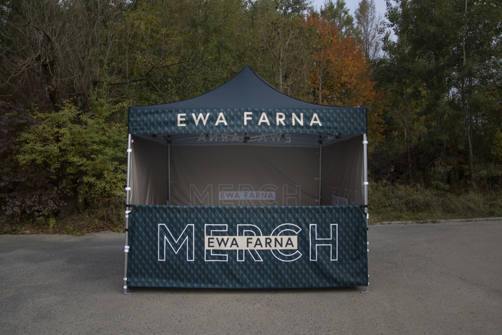 Faltzelt 4x4 Premium mit Branding doppelseitig bedruckt
