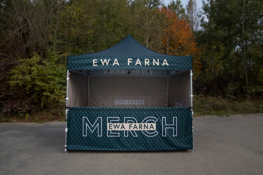 Faltzelt 4x4 Premium mit Branding doppelseitig bedruckt