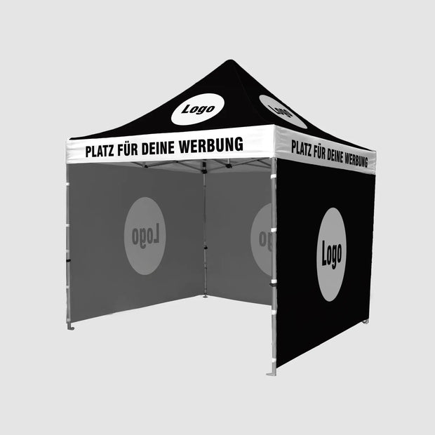 Faltpavillon 4x4 mit bedruckten Seitenwänden