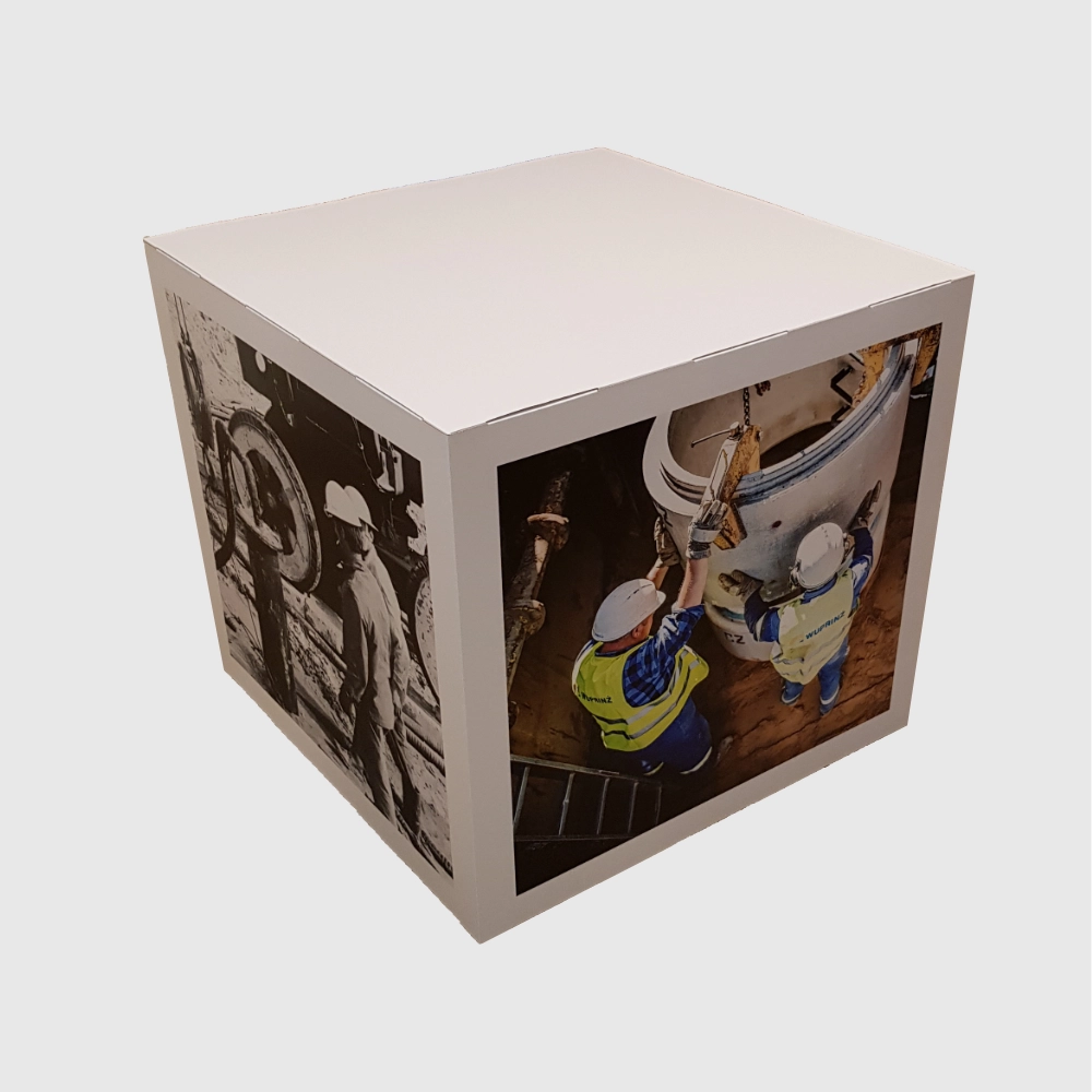 Displaywürfel aus Karton 80x80cm