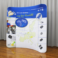 Displaywand 250 gewölbt bedruckt