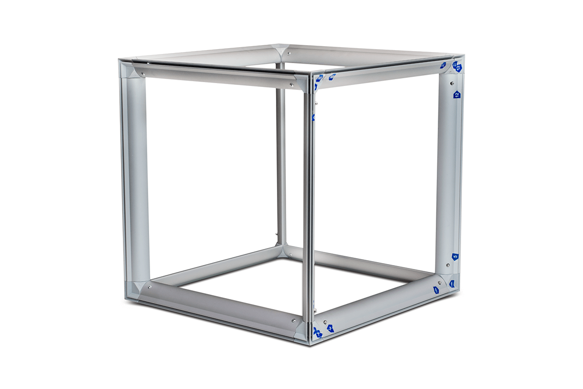 Werbewürfel Alu faltbar 50×50