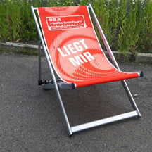 Alurahmen Liegestuhl mit Logo