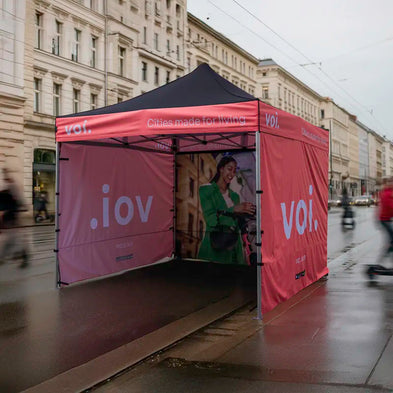 Faltpavillon 3x3 Voi mit Fotowand