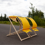 Bedruckte Liegestühle mit Hängetuch