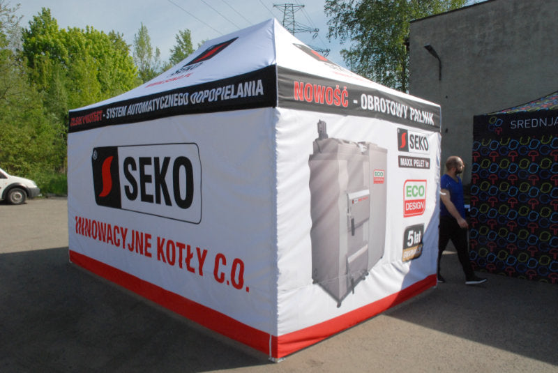Faltzelt 4x6m mit bedrucktem Dach – Bild 9