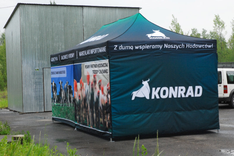 Faltzelt 4x6m mit bedrucktem Dach – Bild 10