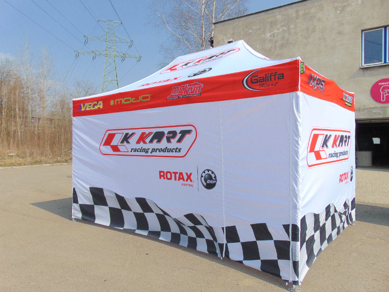Faltzelt 4x6m mit bedrucktem Dach – Bild 12