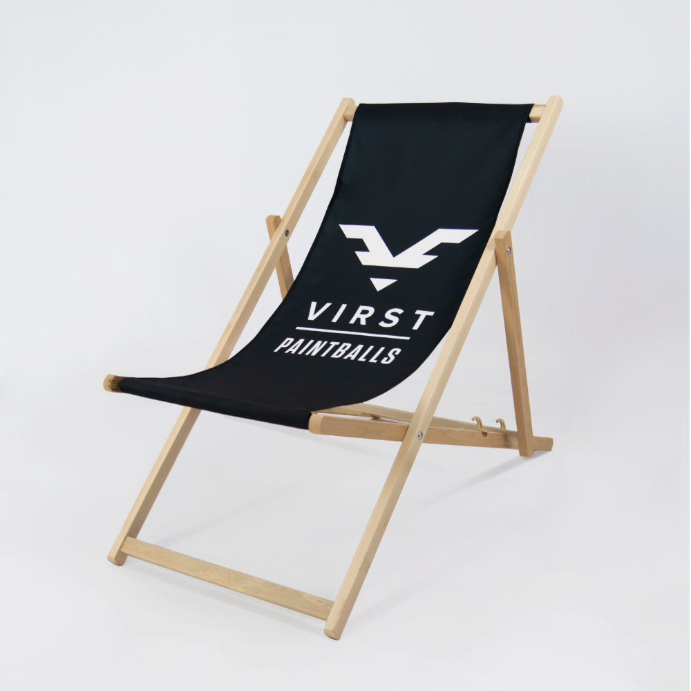 Liegestuhl Logo bedruckt