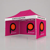 Faltzelt 3x4,5m mit Logodruck konfigurieren - Promostuhl Schnellbestellung