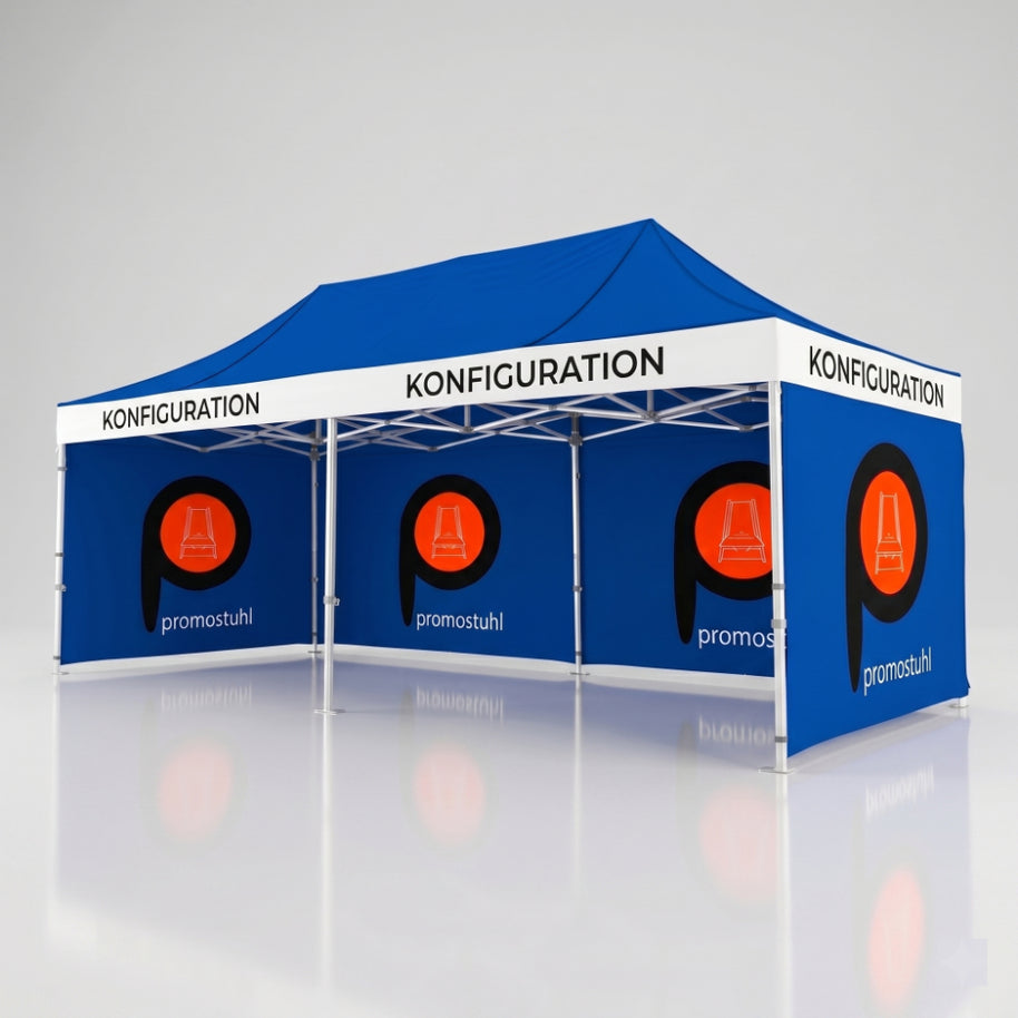Faltzelt 4x8 mit Logodruck Konfiguration - Promostuhl Schnellbestellung
