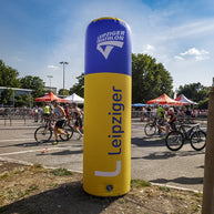 Werbesäule 3m mit Dauergebläse mit Branding
